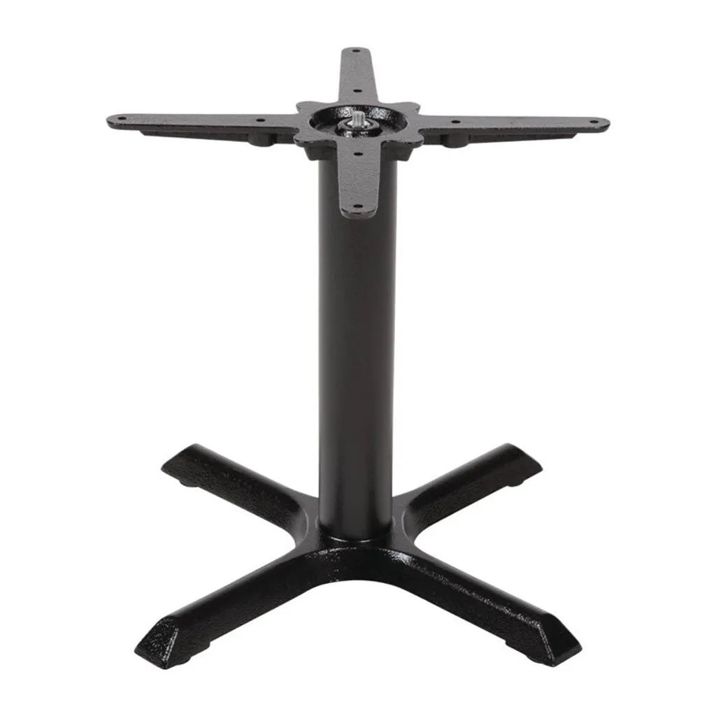 Piétement de table basse Bolero en fonte noire, base en croix 48 cm