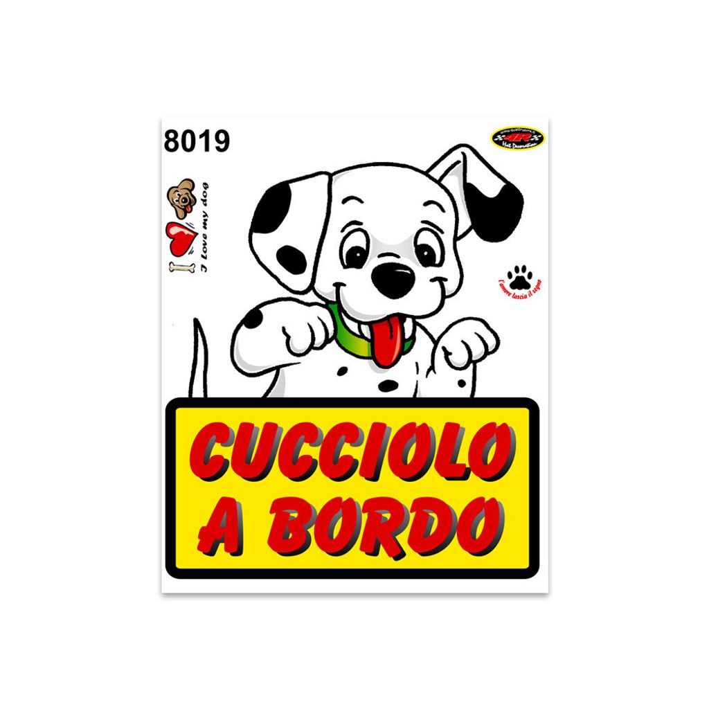 Sticker Welpe an Bord 14 x 16 cm
