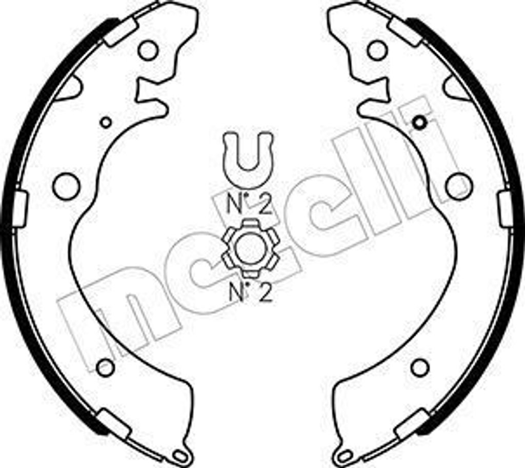 METELLI Bremsbackensatz Trommelbremse Hinten für MAZDA AZOFFROAD 220,0mm 53-0154