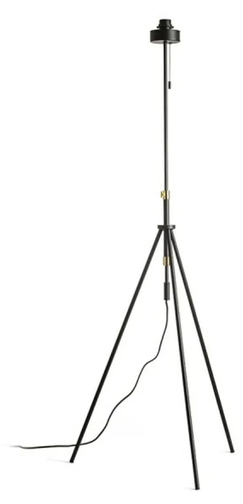 Luminaire de salon design LUTON RENDL Noir Laiton pour coin lecture