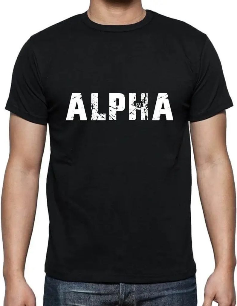 Herren Grafik T-Shirt Alpha Öko-Verantwortlich Vintage Jahrgang Kurzarm Lustige Druck Geburtstag Geschenk Mann