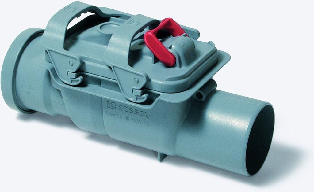 KESSEL 73070 Doppel-Rückstauverschluss Rückstauklappe Staufix DN70 KS-grau