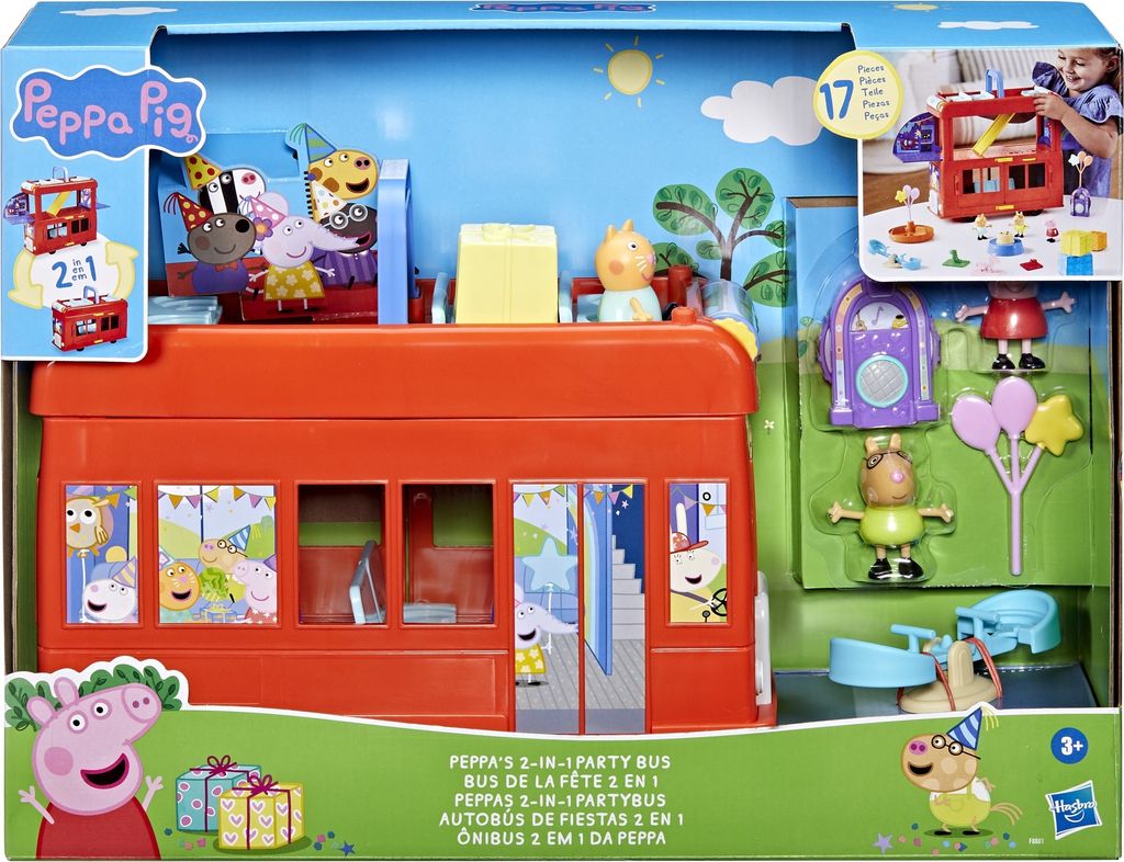 Hasbro PEP PEPPAS 2 IN 1 PARTY BUS F88815L0 Immagine del prodotto 