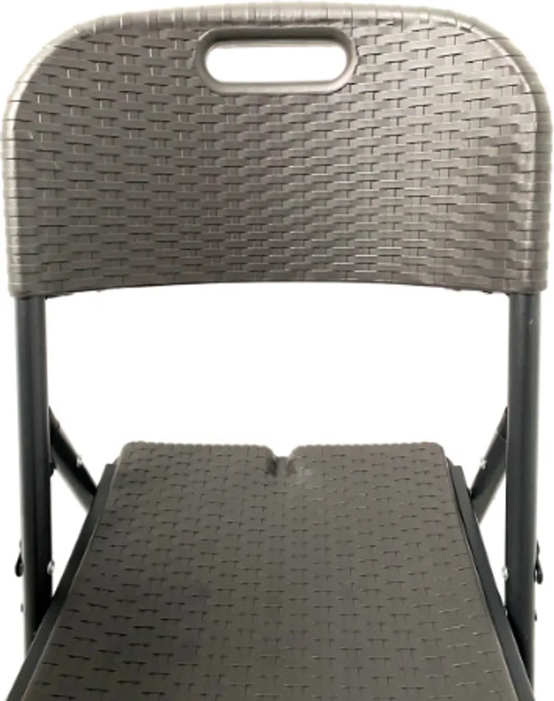4 Sedie Pieghevoli Rijoka Design Rattan Taupe - Salvaspazio Elegante