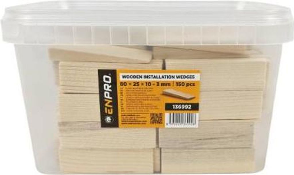 Montageschlüssel aus Holz, 80 x 25 x 10 - 3 mm, 150 Stück, ENPRO