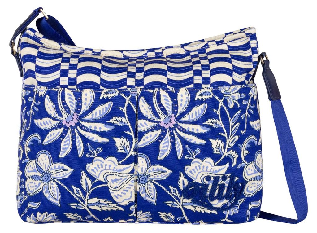 Oilily Schultertasche Umhängetasche Sachina Shoulder Bag Surf The Web blau
