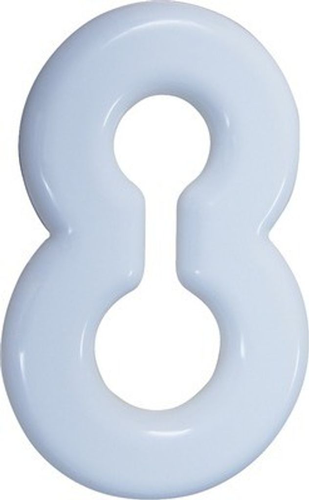 Hausnummer 8 aus Nylon, weiß, 160 mm hoch Produktbild 