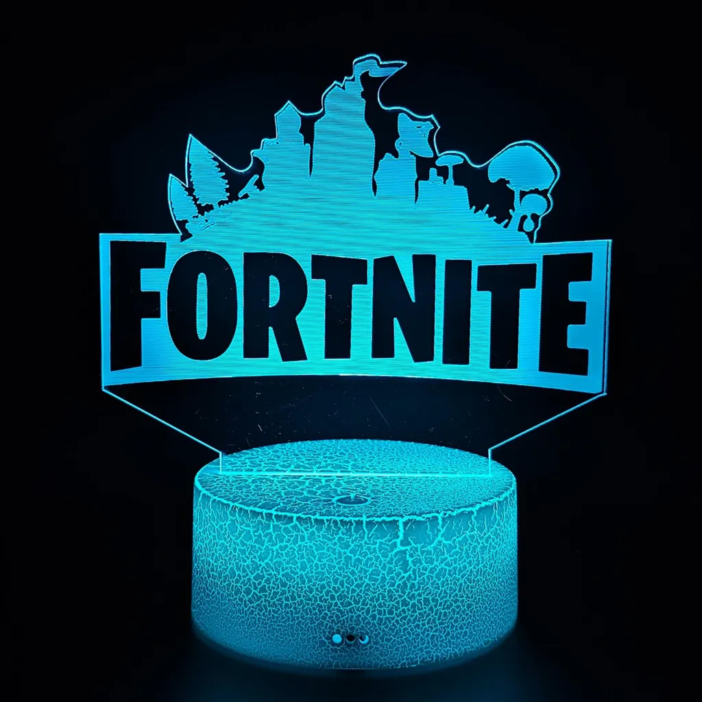 Veilleuse LED Fortnite Décoration de Chambre Gaming avec Télécommande