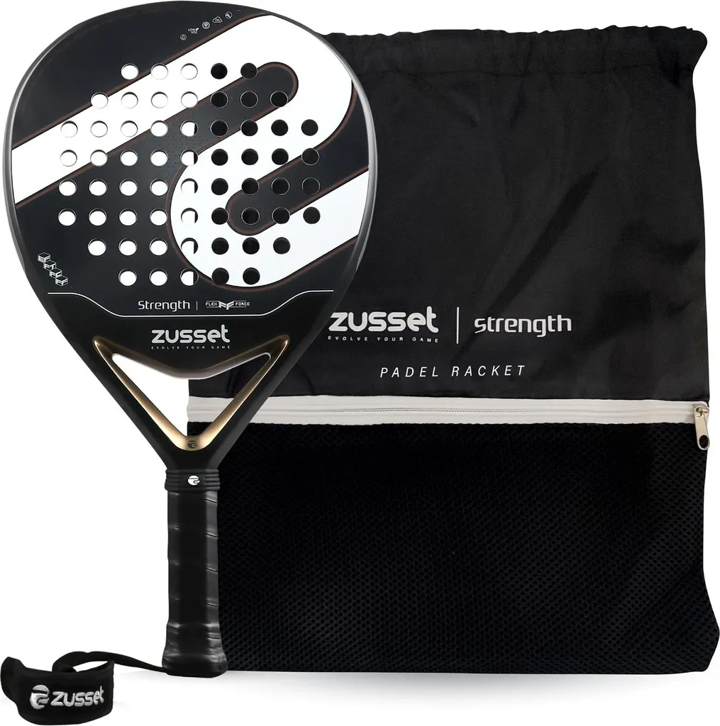 Raquette de Padel Polyvalente STRENGTH en Forme de Larme avec Grip Doux