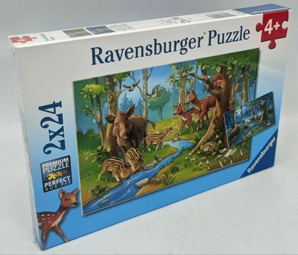 2 x 24 Teile Ravensburger Kinder Puzzle Tiere des Waldes Produktbild 