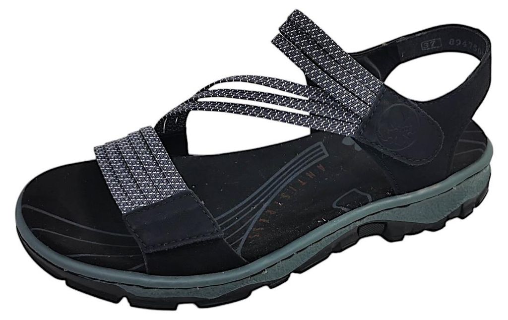 Rieker  Damenschuhe Sandalette Schwarz Freizeit Productafbeelding 