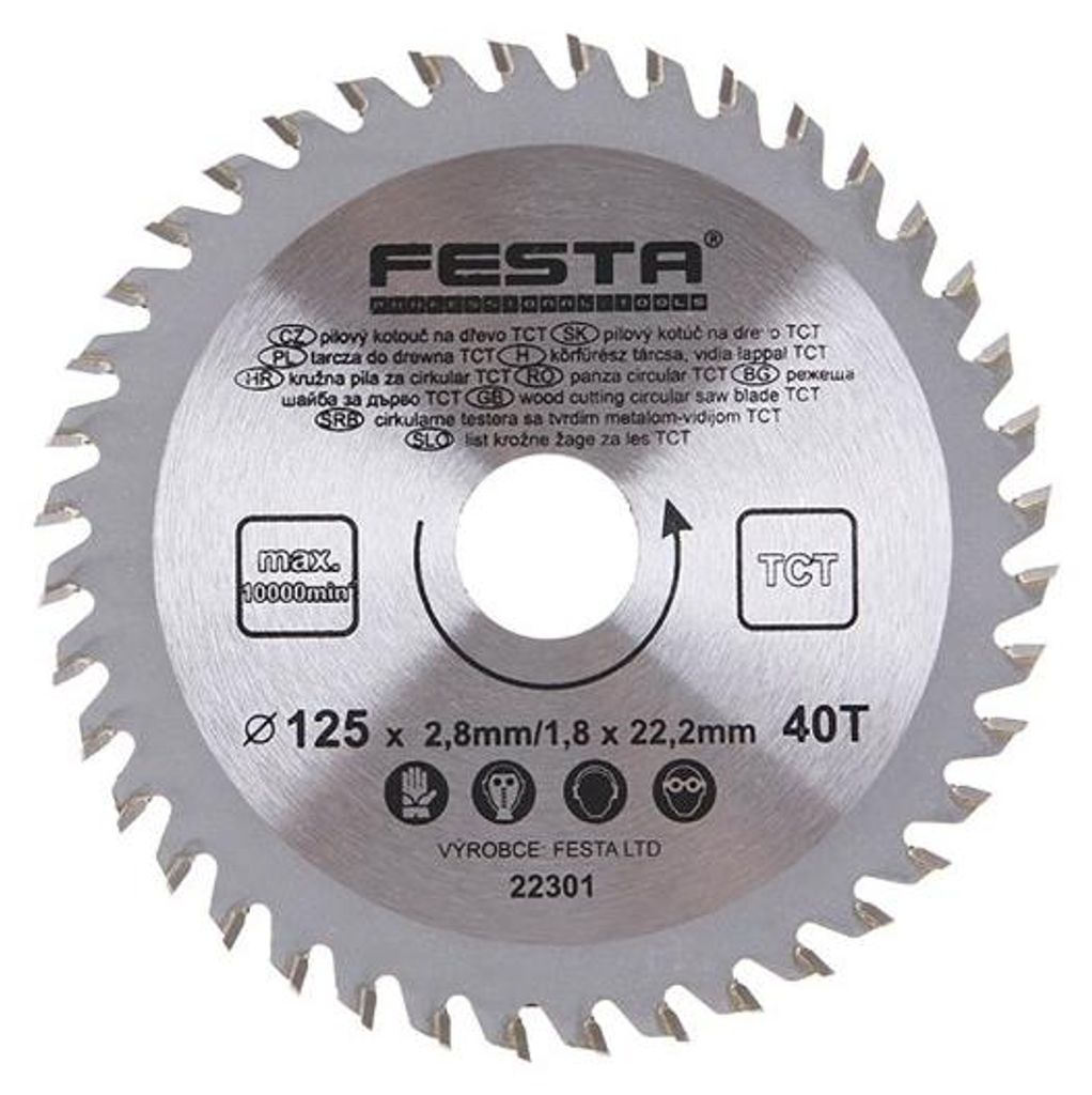 Kotouč pilový FESTA SK 125/2.8/22.2 mm40T 22301 Obrázek produktu 