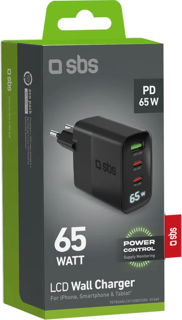 Chargeur de Voyage 65W SBS : Alimentation Rapide pour Laptop et Mobile - 3