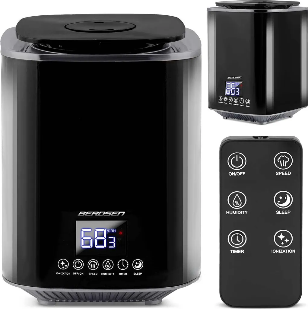 Umidificatore Professionale Berdsen BD-502 | Ionizzatore e Timer 9h