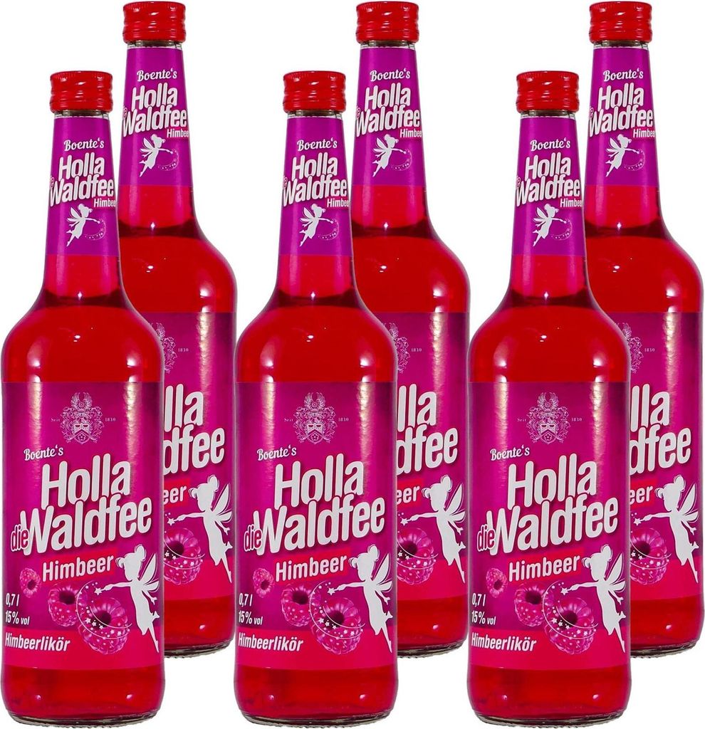 Boente Holla die Waldfee Himbeerlikör (6 x 0,7L) Produktbild 
