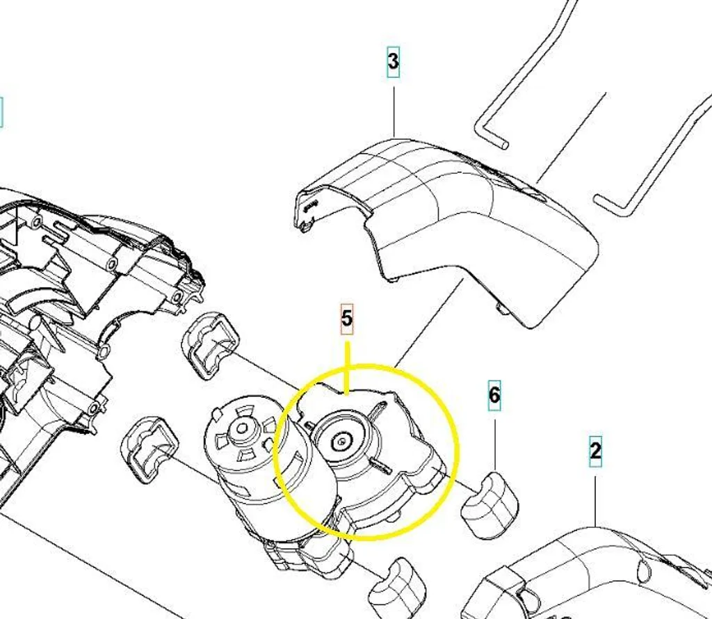 Pièce de transmission Husqvarna 136 LiL pour coupe-herbe à batterie
