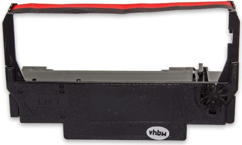 vhbw Farbband Schriftband kompatibel mit Towa R 1, 1420 Nadeldrucker, Bondrucker - Schwarz, Rot