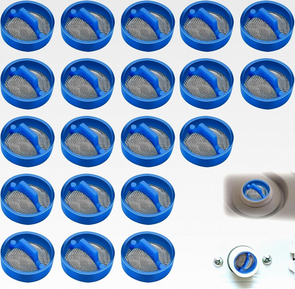 20 Stück Wasserzulaufventil Waschmaschinenfilter Schlauchfilter für Waschmaschinenzubehör mit Siebfilter