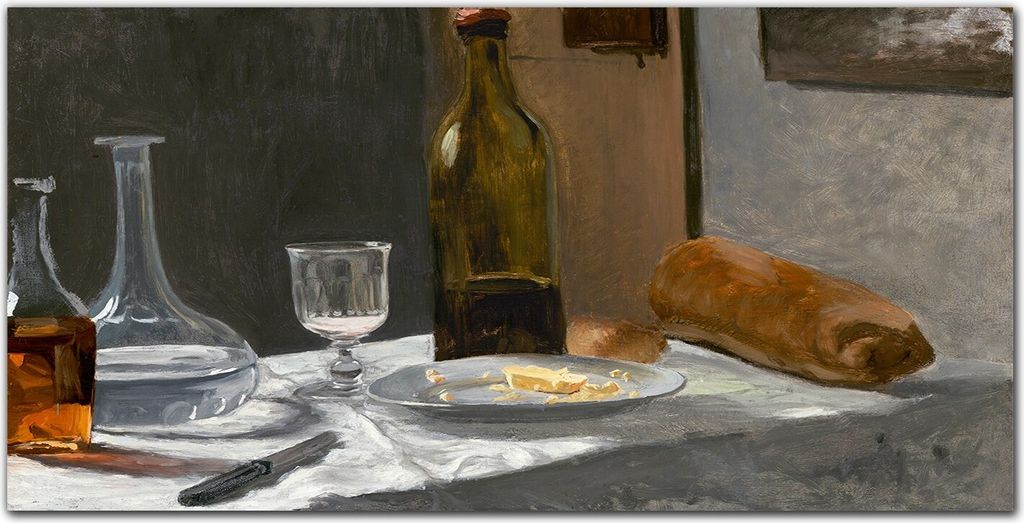 Coloray Bild aus Glas 140x70 glasblock mit bild gehärtetes Glas wohnzimmer Küche Dekoration wanddekoration - Stillleben mit Flaschen Monet