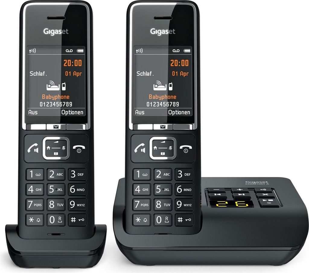 Gigaset Comfort 550A Duo – Telefono Fisso Wireless Con Segreteria, Schermo TFT E Vivavoce, 2 Auricolari