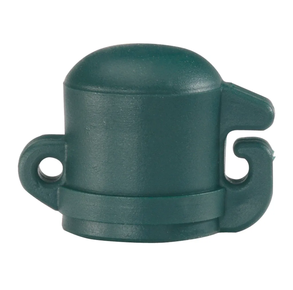Chapeau de poteau universel 16mm plastique vert Alberts pour clôture x100