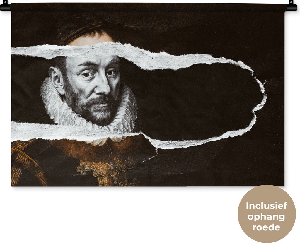MuchoWow Wandteppich Wandbehang Wilhelm von Oranien - Alte Meister - Adriaen Thomasz 90x60 cm Tapisserie Dekoration Wandtuch - Wandskulpturen - B...