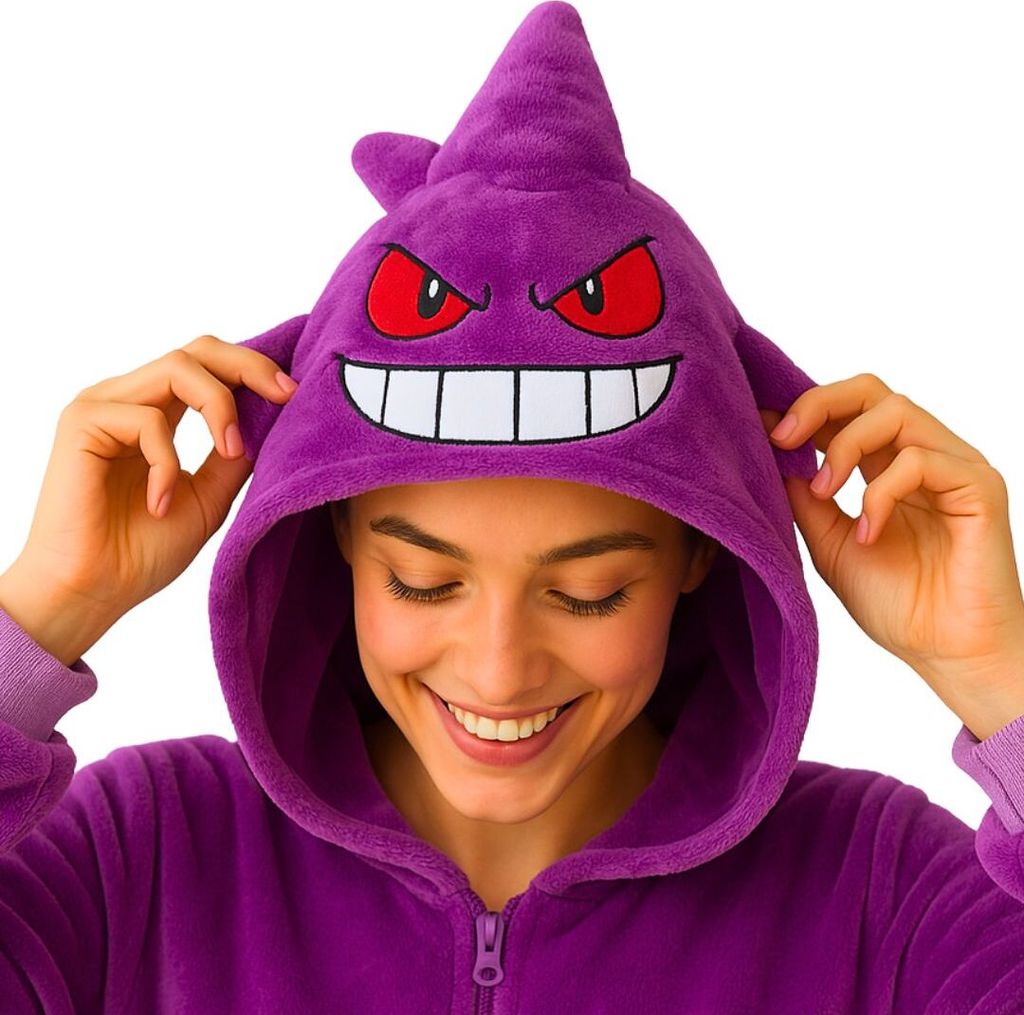 Pigiama Onesie Kigurumi Costume per Adulti Viola Pokemon