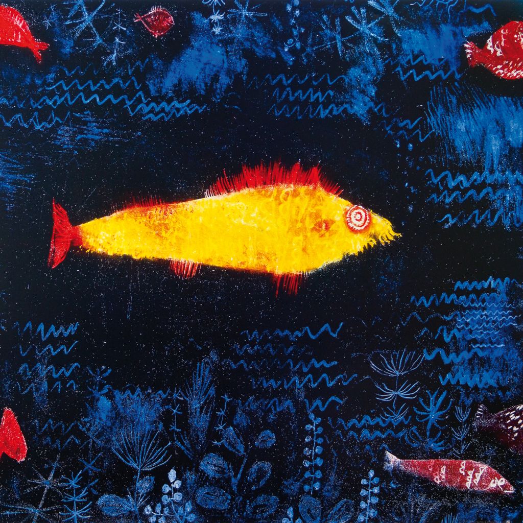 Paul Klee Kunstdruck Bild - Der Goldene Fisch, 1925 (70 x 70 cm)