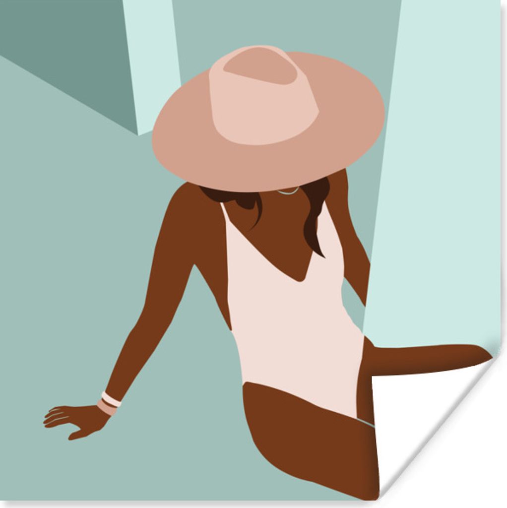 MuchoWow Poster Sommer - Frauen - Kleidung 30x30 cm - Wandposter - Printing