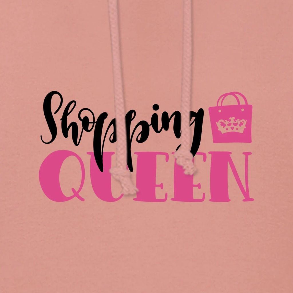 Spreadshirt Shopping Queen Kostüm Fasching Damen Hoodie, L, Altrosa