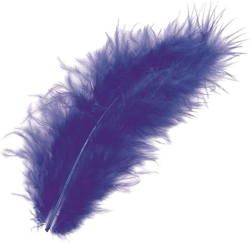 Lot de 10 Plumes de Marabout Bleues 10cm Douces pour Customisation