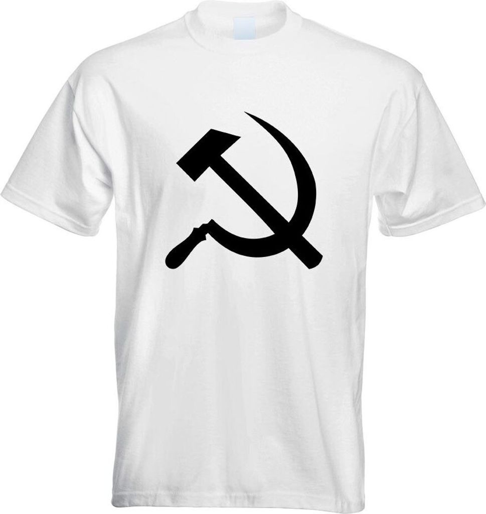 Kiwistar - T-Shirt - Weiss - Hammer und Sichel Motiv Bedruckt Funshirt Design Print - mit Motiv Bedruckt - Funshirt Design - Sport - Freizeit - Her...