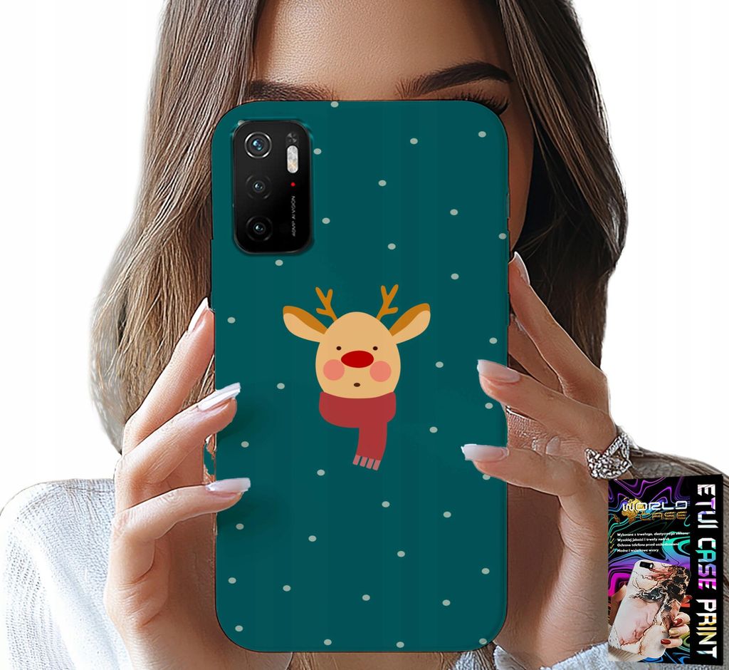 Fall Für Xiaomi Poco M3 Pro 5G - Rentier Auf Grünem Hintergrund Festliche Designs
