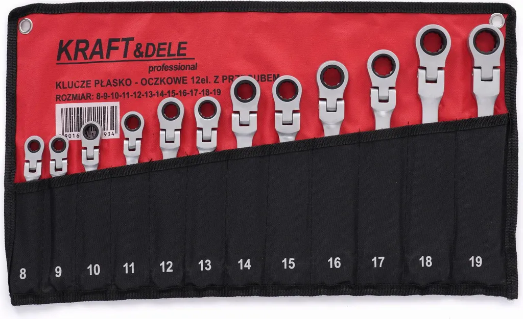 Clés à Cliquet 12pcs Kraft&Dele KD10947 : Finition Chrome et Haute Résistance