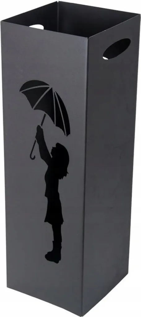 Range-parapluies design en fer forgé avec support de drainage intégré