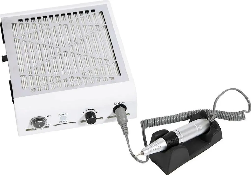Aspirateur pour Manucure 80W Puissant - Design Blanc Ivoire 23cm x 18cm
