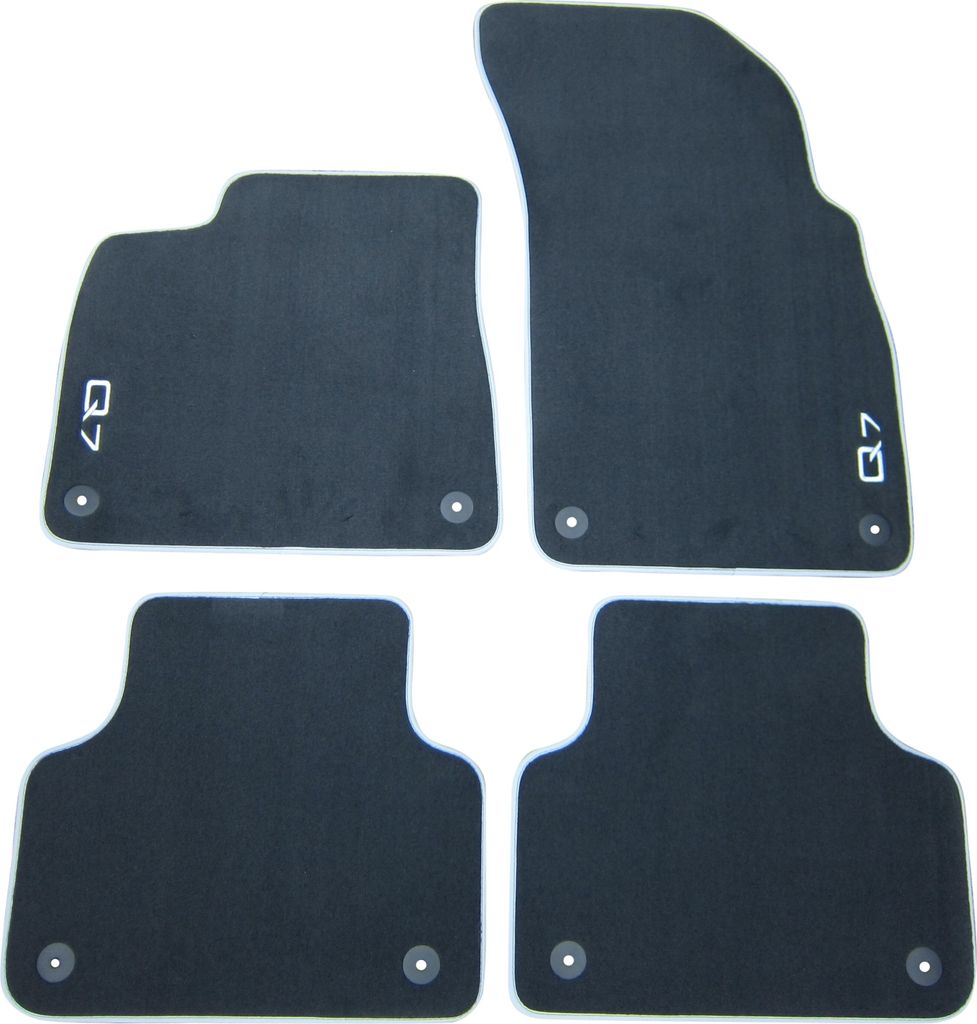 4x Original Audi Premium Velours Textil Fußmatten Matten SET für Audi Q7 4M 15-