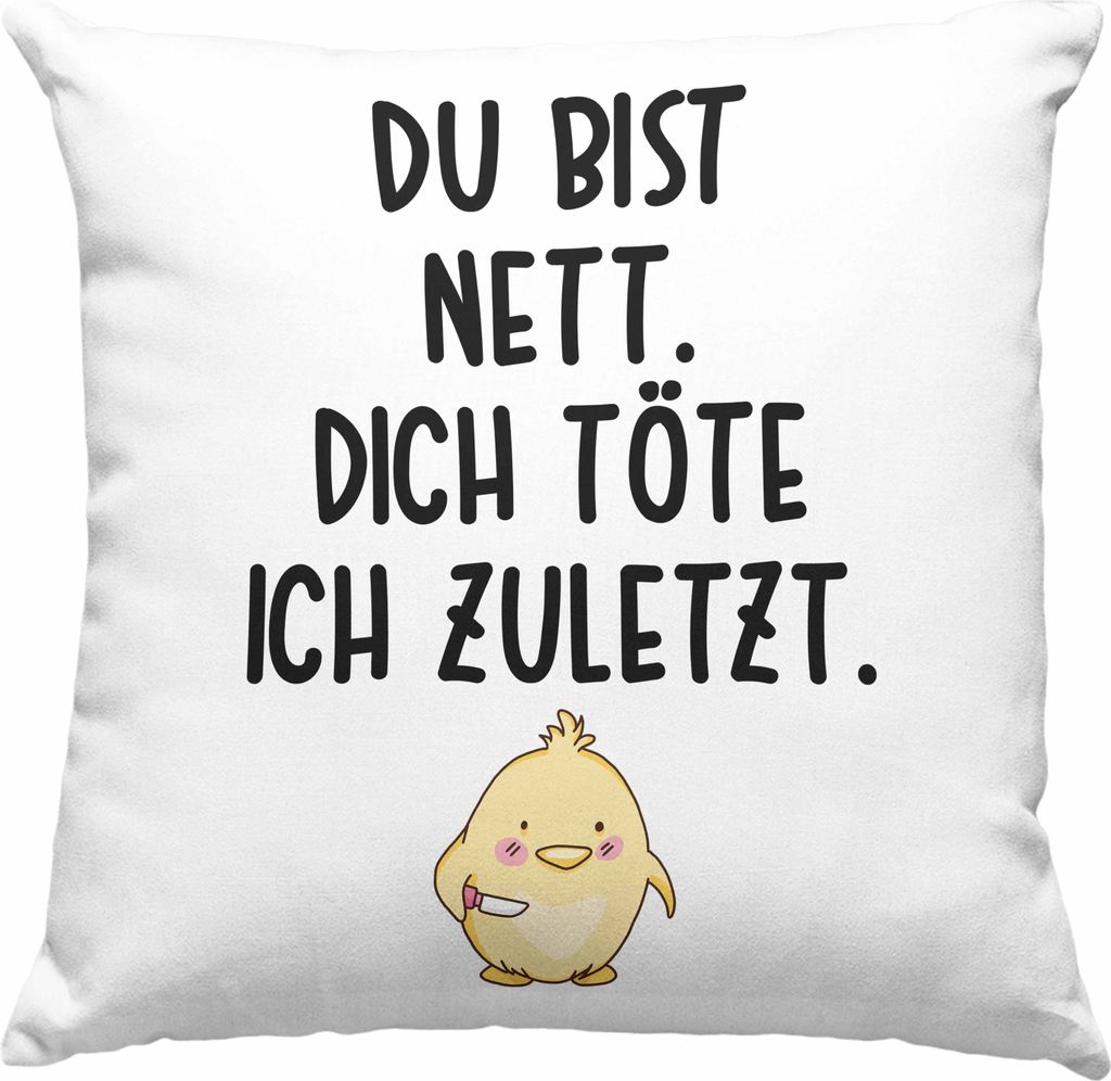 Trendation - Lustige Deko-Kissen mit Füllung 40x40 Kollege Kollegin Geschenk Lustiger Spruch Deko-Kissen mit Füllung 40x40 Sprüche Sarkasmus De...