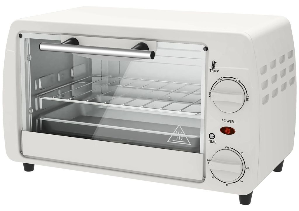 HOMCOM Mini-oven, 10 liter, 750W, kleine elektrische oven, Productafbeelding 