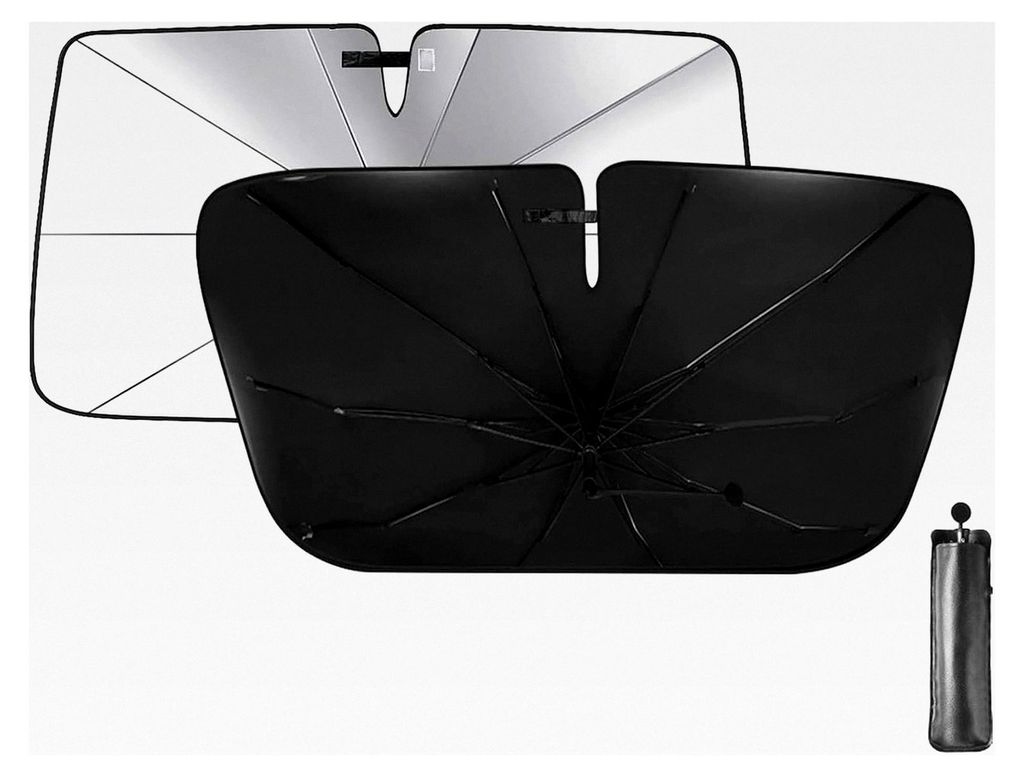 Sonnenschutz für Auto-Frontscheibe 140×80 cm, Innen-Sonnenschutz für Frontscheibe, Faltbare 360° drehbare Sonnenblende, UV-Schutz und Hitzebloc...