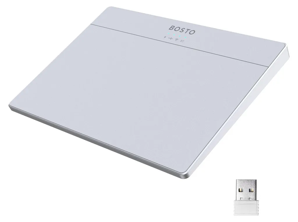 Trackpad polyvalent BOSTO T02 pour Mac PC : Surface verre Multi-Touch