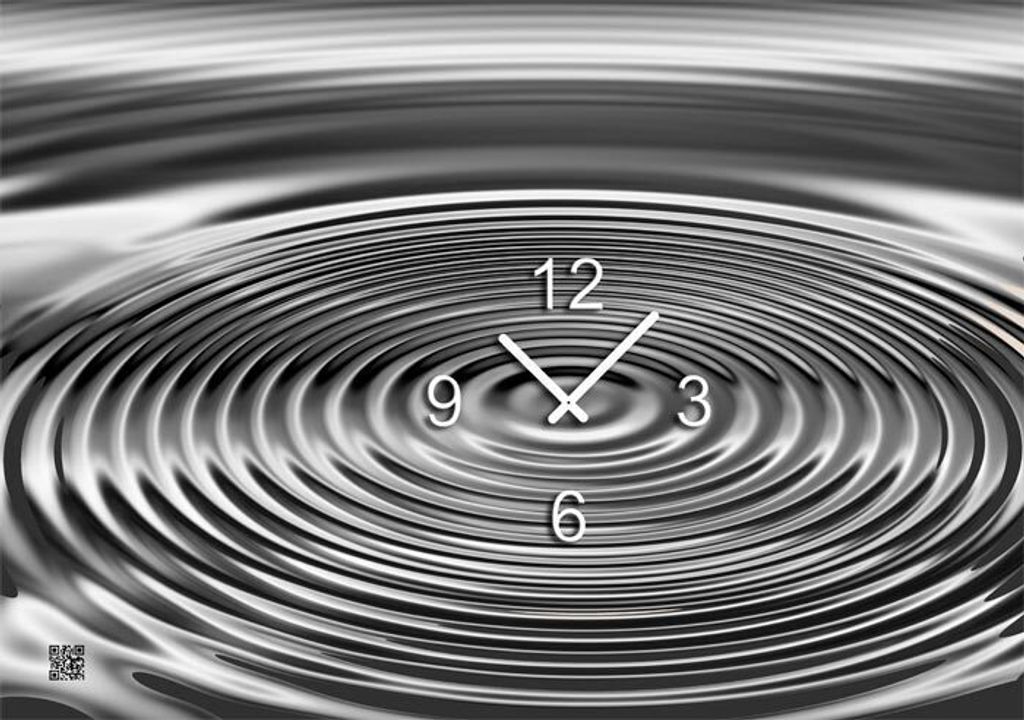 5013 Dixtime Designer Wanduhr, Wanduhren, Moderne Bürouhr 35cm x 50cm