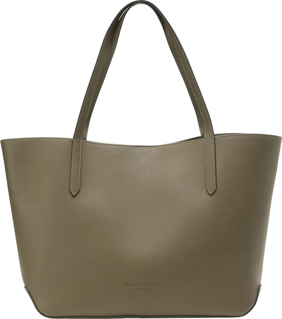 Marc O'Polo Leder Schultertasche Tana Shopper Forest Floor taupe