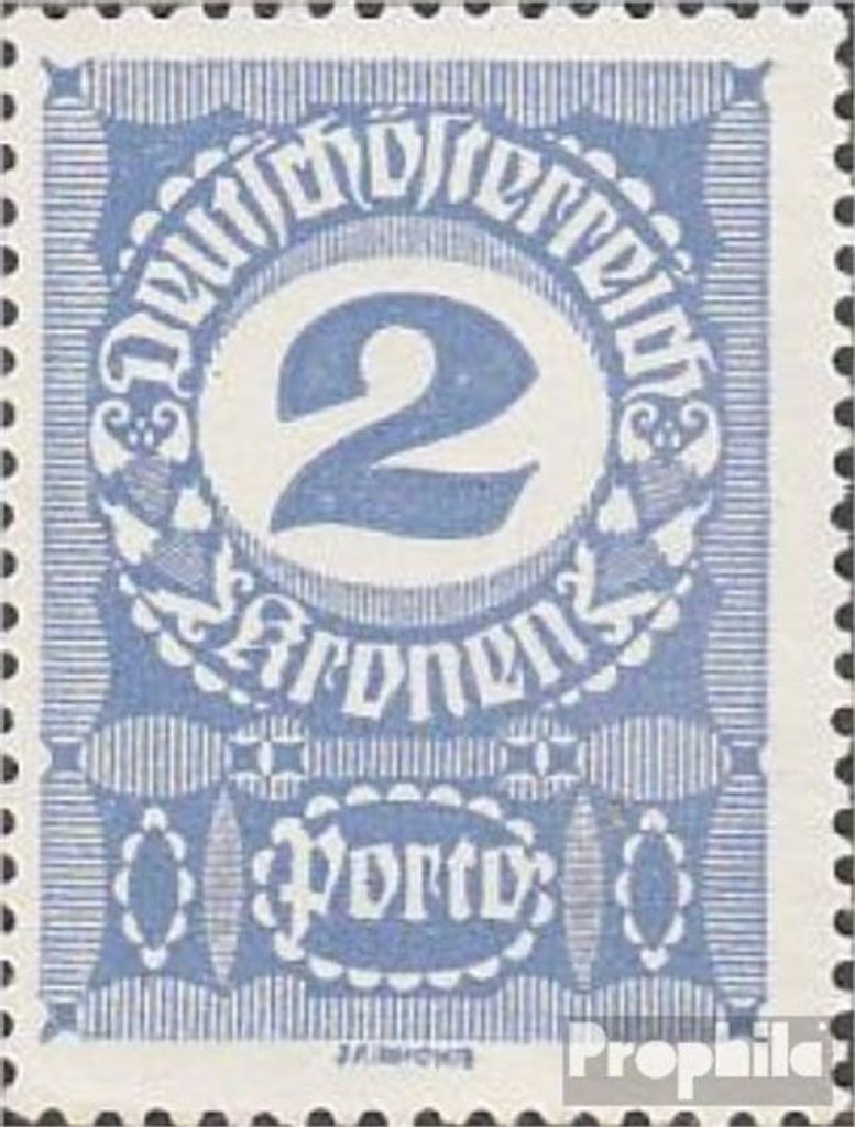 Briefmarken Österreich 1920 Mi P86x postfrisch Portomarken