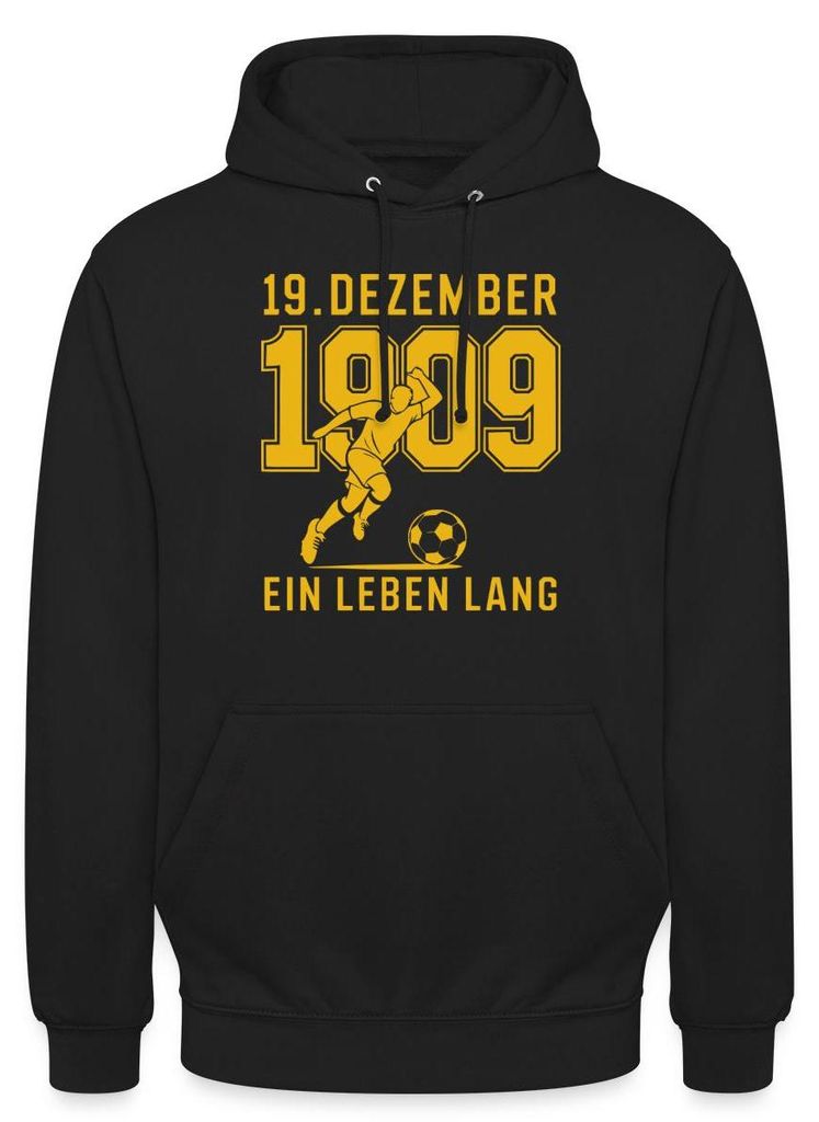 Spreadshirt Dortmund Gründung 1909 Ein Leben Lang Uni Hoodie, 4XL, Schwarz