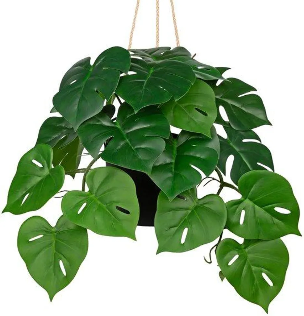 Fausse Plante Tombante Monstera Artificielle Style Jungle Tropicale 1 pce