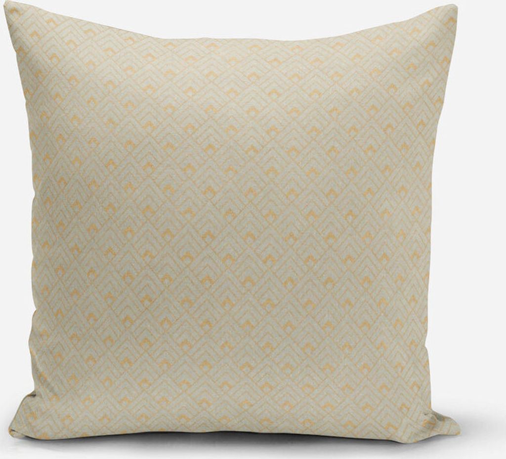SCHÖNER LEBEN. Kissenhülle Art Deco Metallic Rauten mint gold Größe 80x80cm (HxB) 80x80cm (HxB) Größe
