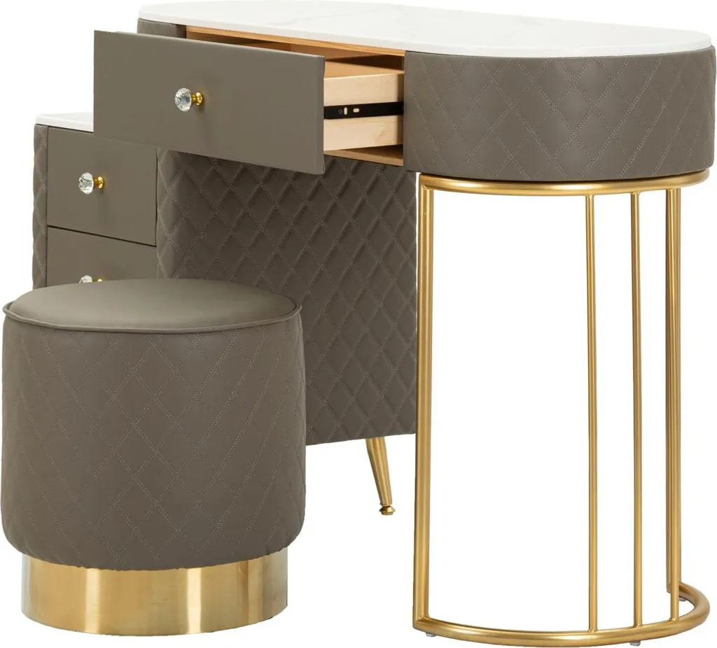 Console de hall d'entrée grise 120cm Sharon - Table d'appoint moderne