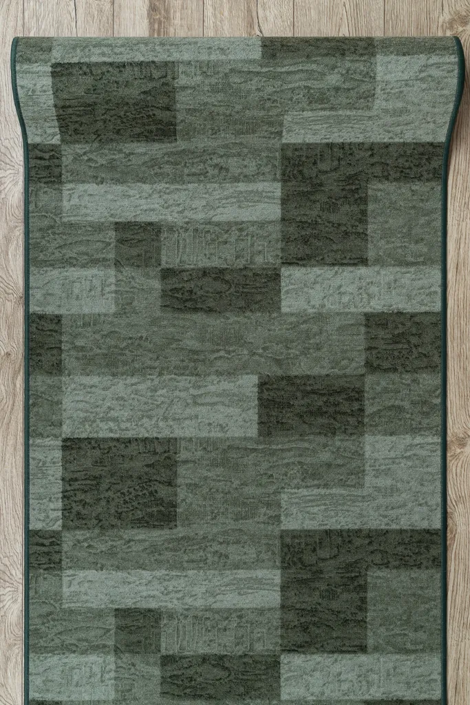 Bande de roulement caoutchoutée ICONA vert 100cm - Tapis de sol 100x100 cm - 4
