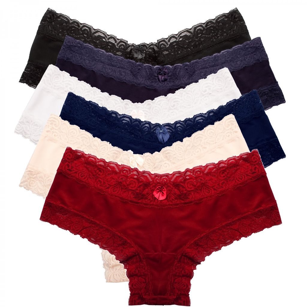 4 Stück Damen Unterwäsche Hotpants Panty Slips Unterhose Dessous Panties Gr.38